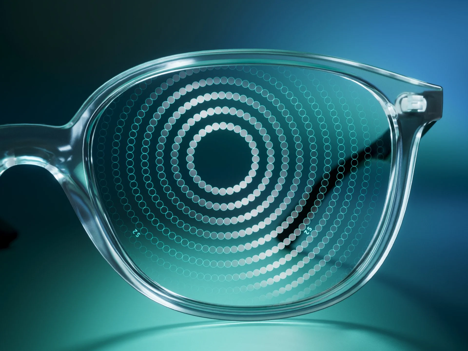 Lent Essilor Stellest 2.0 amb la seva estructura de punts